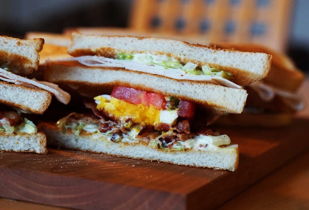 Toasted club sandwich